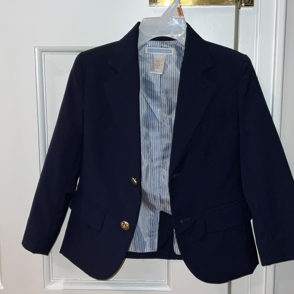 Janie and Jack Navy Blazer with Gold Buttons
